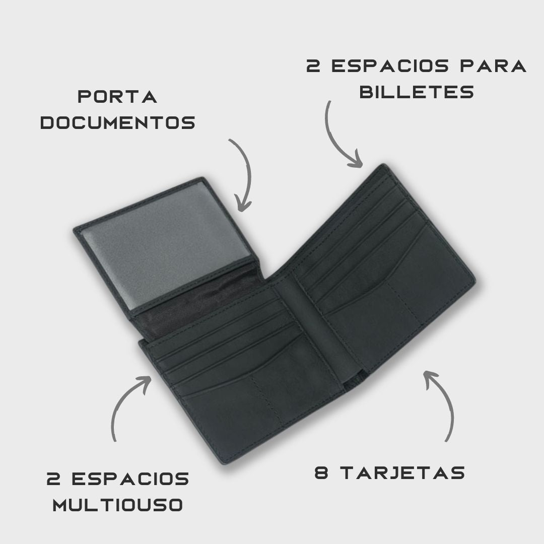 BILLETERA CARBON FIBER + BOLSA DE VIAJE