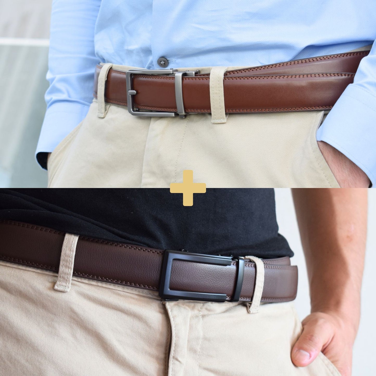 PACK DÚO BROWN | 2 CINTURONES PERFECTFIT CAFE