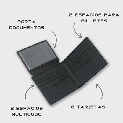 BILLETERA CARBON FIBER + BOLSA DE VIAJE