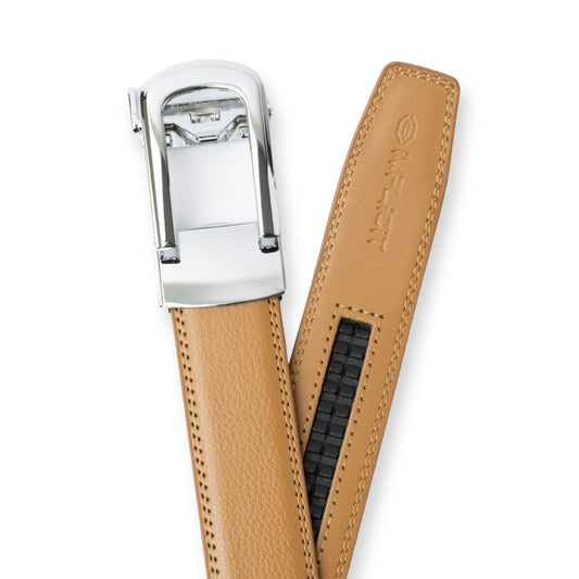 CINTURÓN AUTOMÁTICO MUJER | AURA CAMEL