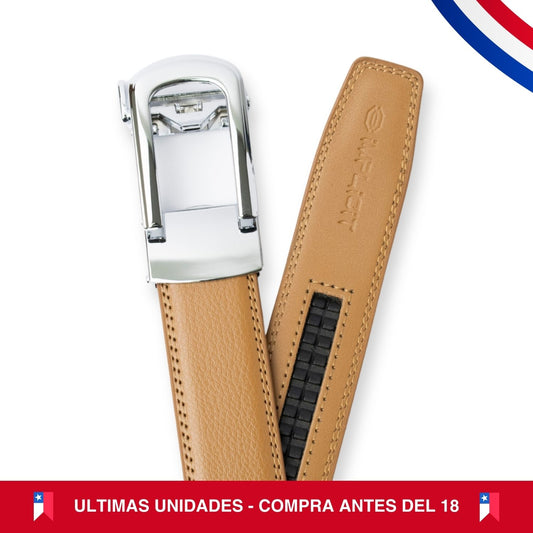 CINTURÓN AUTOMÁTICO MUJER | AURA CAMEL