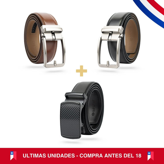Pack Trilogía de Estilo | 3 Cinturones + Envío Gratis